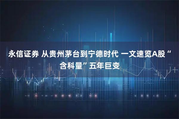 永信证券 从贵州茅台到宁德时代 一文速览A股“含科量”五年巨变